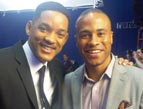 DeVon Franklin with actor Will Smith