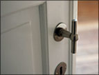 daily Devotion picture of interior white door with silver hardware left ajar