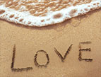 i love you written in the sand