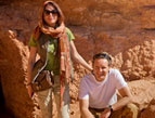 Mark Burnett and Roma Downey on the set of The Bible