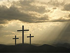 three crosses on a hill