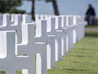 headstones at cemetery